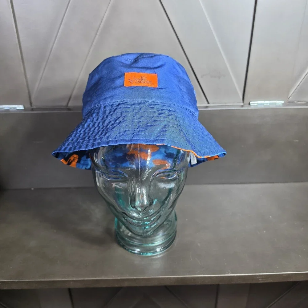 UV Skins Youth Reversible Bucket Hat Blue/orange UPF 50